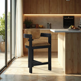 Sacha Velvet Upholstered Counter Stool — 11078-C - Saddle - 11078Saddle-C alternate view 1