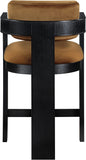 Sacha Velvet Upholstered Counter Stool — 11078-C - Saddle - 11078Saddle-C alternate view 4