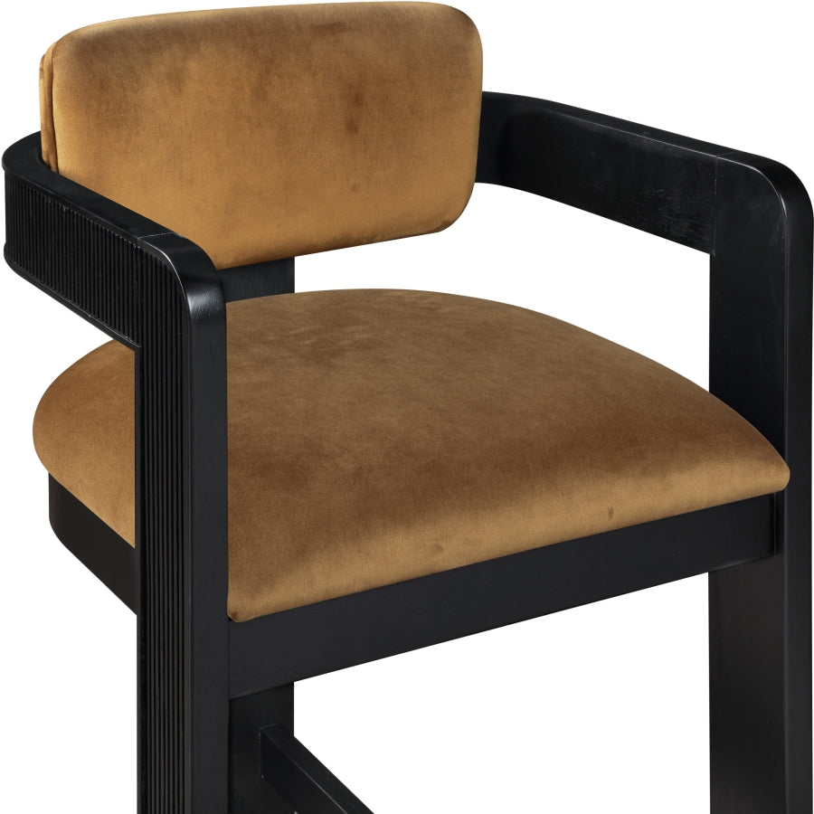 Sacha Velvet Upholstered Counter Stool — 11078-C - Saddle - 11078Saddle-C alternate view 5