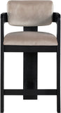 Sacha Velvet Upholstered Counter Stool — 11078-C - Taupe - 11078Taupe-C alternate view 2