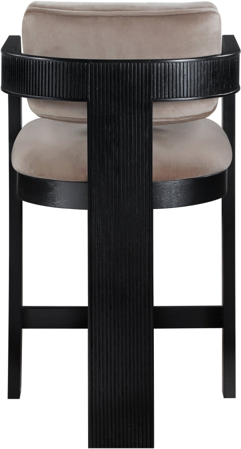 Sacha Velvet Upholstered Counter Stool — 11078-C - Taupe - 11078Taupe-C alternate view 4