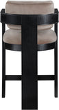 Sacha Velvet Upholstered Counter Stool — 11078-C - Taupe - 11078Taupe-C alternate view 4