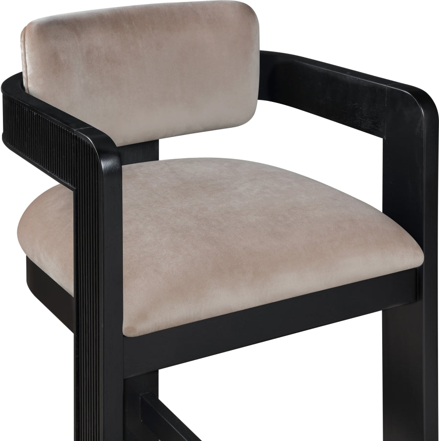 Sacha Velvet Upholstered Counter Stool — 11078-C - Taupe - 11078Taupe-C alternate view 5