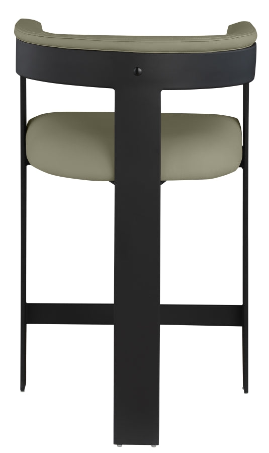Romeo Vegan Leather Upholstered Counter Stool — 414-C - Olive - 414Olive-C alternate view 2