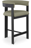 Romeo Vegan Leather Upholstered Counter Stool — 414-C - Olive - 414Olive-C