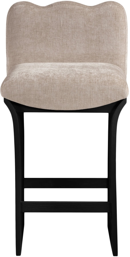 Shaw Chenille Fabric Upholstered Counter Stool — 11072-C - Beige - 11072Beige-C alternate view 2