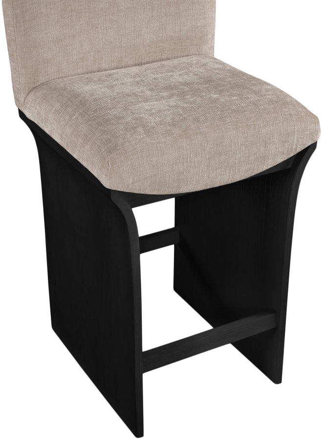 Shaw Chenille Fabric Upholstered Counter Stool — 11072-C - Beige - 11072Beige-C alternate view 6