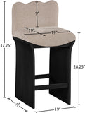 Shaw Chenille Fabric Upholstered Counter Stool — 11072-C - Beige - 11072Beige-C Dim