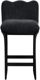 Shaw Chenille Fabric Upholstered Counter Stool — 11072-C - Black - 11072Black-C alternate view 2