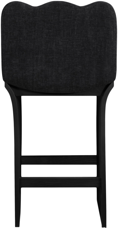 Shaw Chenille Fabric Upholstered Counter Stool — 11072-C - Black - 11072Black-C alternate view 4