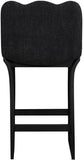 Shaw Chenille Fabric Upholstered Counter Stool — 11072-C - Black - 11072Black-C alternate view 4