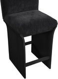 Shaw Chenille Fabric Upholstered Counter Stool — 11072-C - Black - 11072Black-C alternate view 6