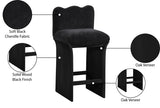 Shaw Chenille Fabric Upholstered Counter Stool — 11072-C - Black - 11072Black-C Infographic