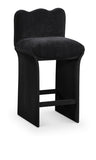 Shaw Chenille Fabric Upholstered Counter Stool — 11072-C - Black - 11072Black-C