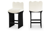 Shaw Chenille Fabric Upholstered Counter Stool — 11072-C - Cream - 11072Cream-C Double Chair