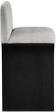 Shaw Chenille Fabric Upholstered Counter Stool — 11072-C - Grey - 11072Grey-C alternate view 3