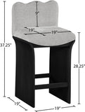 Shaw Chenille Fabric Upholstered Counter Stool — 11072-C - Grey - 11072Grey-C Dim