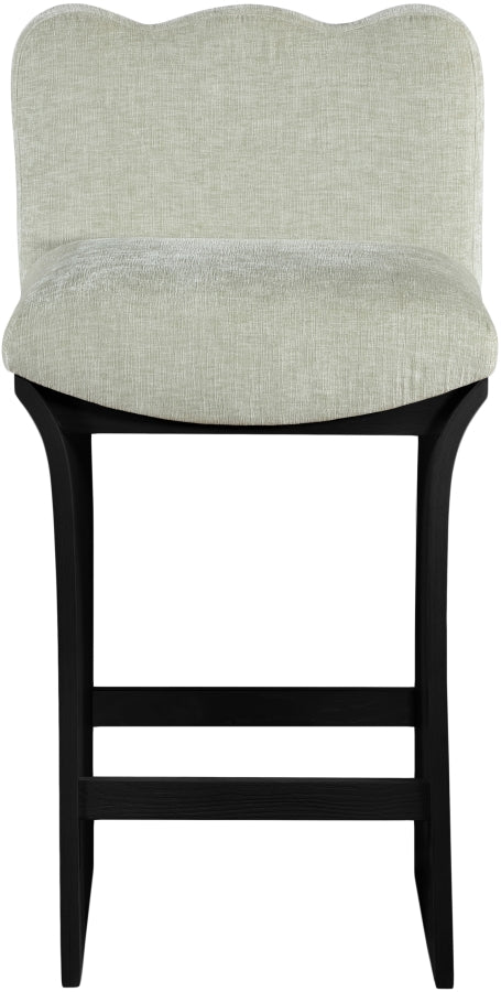 Shaw Chenille Fabric Upholstered Counter Stool — 11072-C - Mint - 11072Mint-C alternate view 2