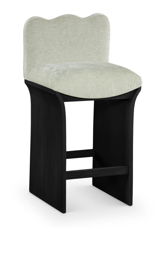 Shaw Chenille Fabric Upholstered Counter Stool — 11072-C - Mint - 11072Mint-C