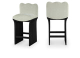 Shaw Chenille Fabric Upholstered Counter Stool — 11072-C - Mint - 11072Mint-C Double Chair