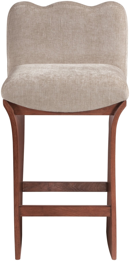 Shaw Chenille Fabric Upholstered Counter Stool — 11073-C - Beige - 11073Beige-C alternate view 2
