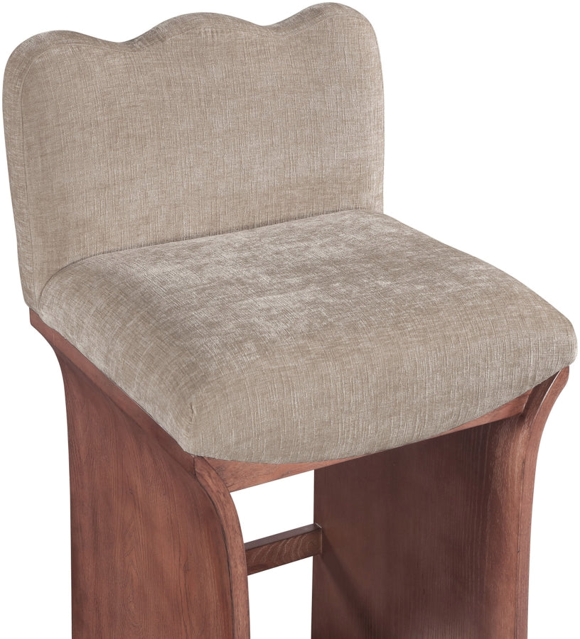 Shaw Chenille Fabric Upholstered Counter Stool — 11073-C - Beige - 11073Beige-C alternate view 5