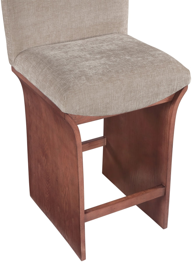 Shaw Chenille Fabric Upholstered Counter Stool — 11073-C - Beige - 11073Beige-C alternate view 6