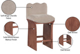 Shaw Chenille Fabric Upholstered Counter Stool — 11073-C - Beige - 11073Beige-C Infographic