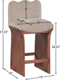 Shaw Chenille Fabric Upholstered Counter Stool — 11073-C - Beige - 11073Beige-C Dim