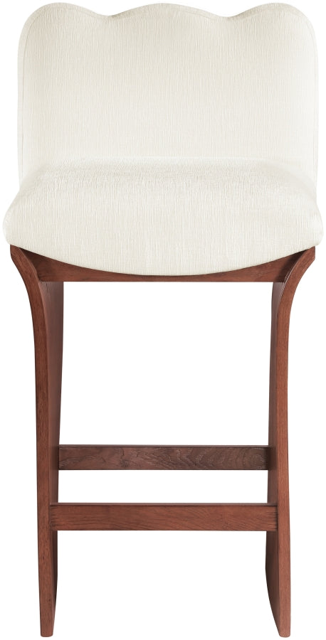 Shaw Chenille Fabric Upholstered Counter Stool — 11073-C - Cream - 11073Cream-C alternate view 2