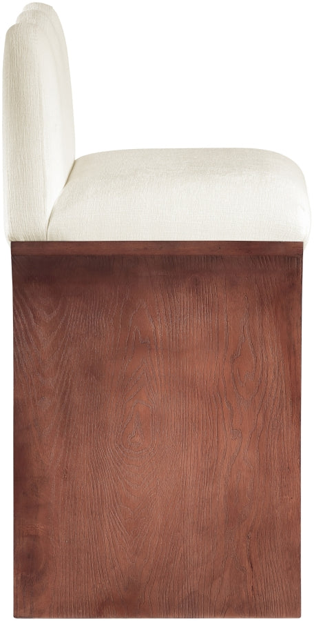 Shaw Chenille Fabric Upholstered Counter Stool — 11073-C - Cream - 11073Cream-C alternate view 3
