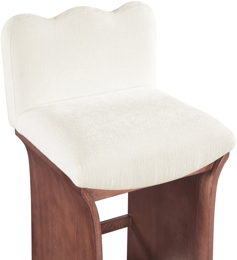 Shaw Chenille Fabric Upholstered Counter Stool — 11073-C - Cream - 11073Cream-C alternate view 5