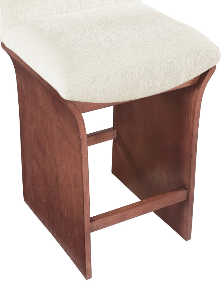 Shaw Chenille Fabric Upholstered Counter Stool — 11073-C - Cream - 11073Cream-C alternate view 6