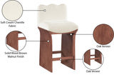 Shaw Chenille Fabric Upholstered Counter Stool — 11073-C - Cream - 11073Cream-C Infographic