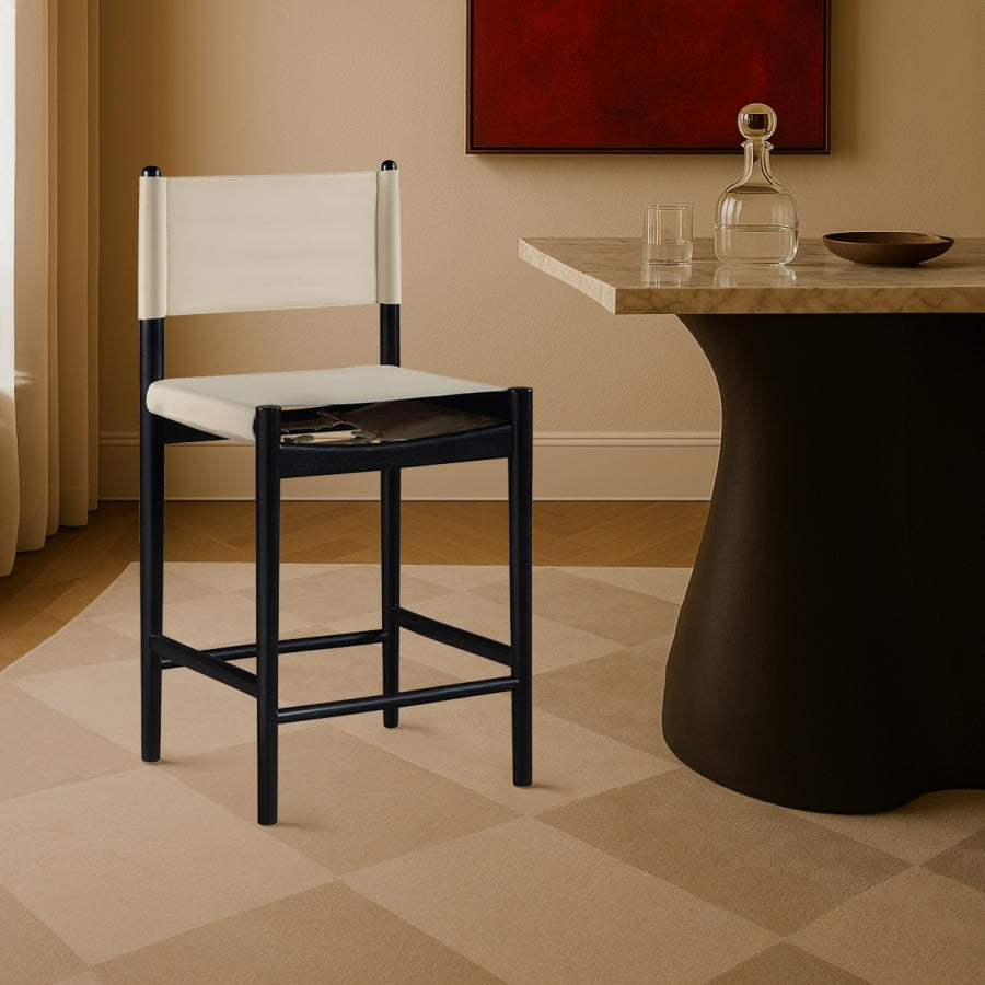 Rawlins Vegan Leather Upholstered Counter Stool — 11015-C - Beige - 11015Beige-C alternate view 1