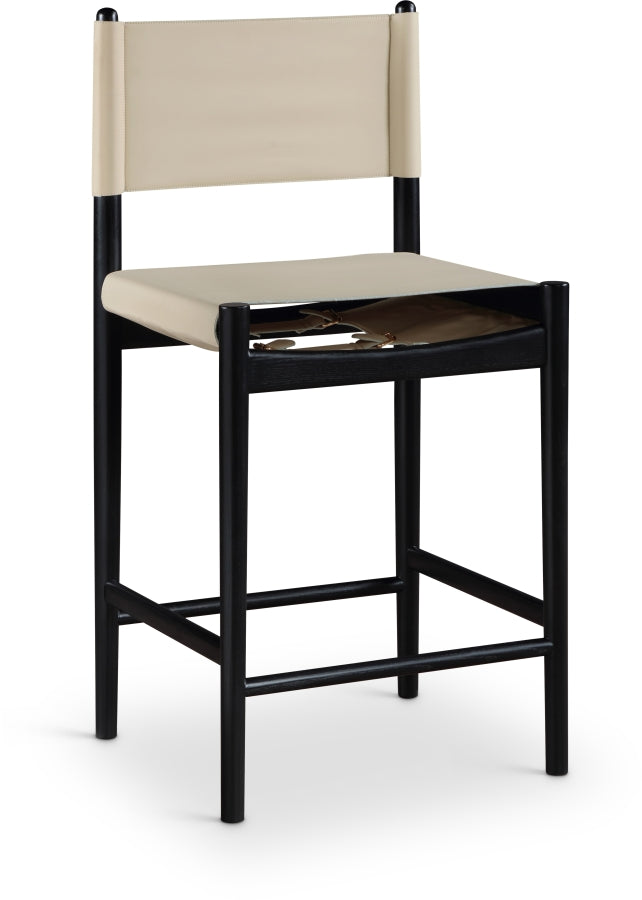 Rawlins Vegan Leather Upholstered Counter Stool — 11015-C - Beige - 11015Beige-C