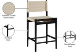 Rawlins Vegan Leather Upholstered Counter Stool — 11015-C - Beige - 11015Beige-C Infographic