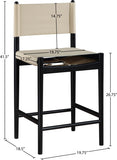 Rawlins Vegan Leather Upholstered Counter Stool — 11015-C - Beige - 11015Beige-C Dim