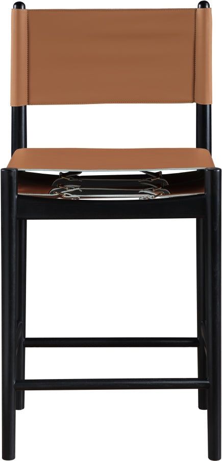 Rawlins Vegan Leather Upholstered Counter Stool — 11015-C - Cognac - 11015Cognac-C alternate view 3