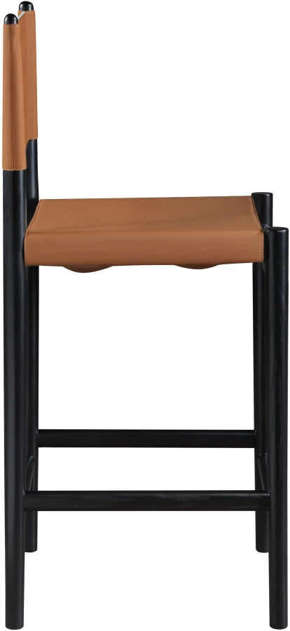 Rawlins Vegan Leather Upholstered Counter Stool — 11015-C - Cognac - 11015Cognac-C alternate view 4