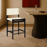 Rawlins Vegan Leather Upholstered Counter Stool — 11015-C - Cream - 11015Cream-C alternate view 1