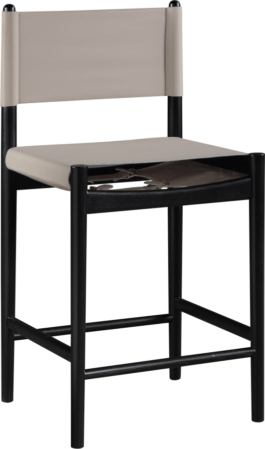Rawlins Vegan Leather Upholstered Counter Stool — 11015-C - Taupe - 11015Taupe-C alternate view 2