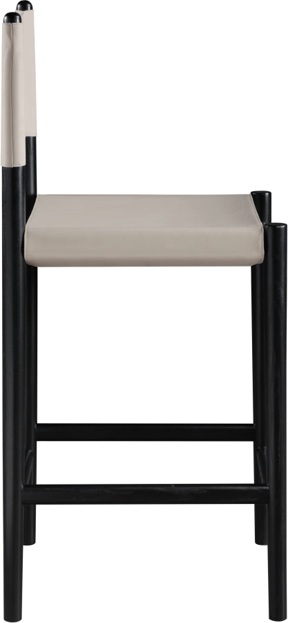 Rawlins Vegan Leather Upholstered Counter Stool — 11015-C - Taupe - 11015Taupe-C alternate view 4