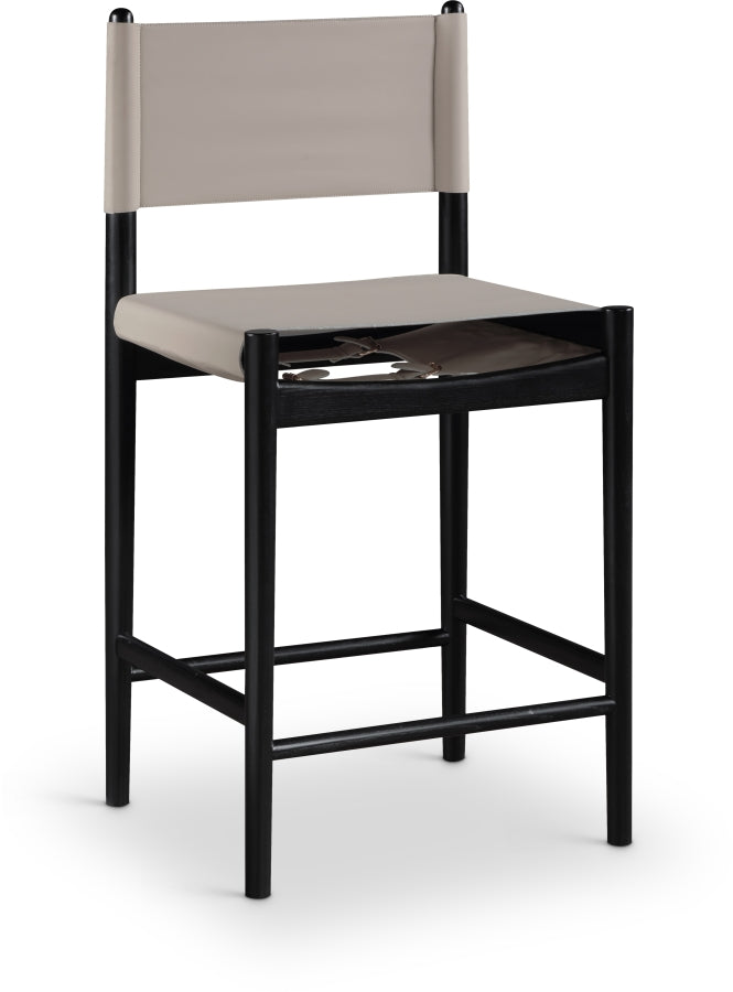 Rawlins Vegan Leather Upholstered Counter Stool — 11015-C - Taupe - 11015Taupe-C