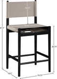 Rawlins Vegan Leather Upholstered Counter Stool — 11015-C - Taupe - 11015Taupe-C Dim