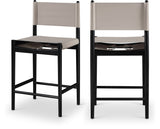 Rawlins Vegan Leather Upholstered Counter Stool — 11015-C - Taupe - 11015Taupe-C Double Chair
