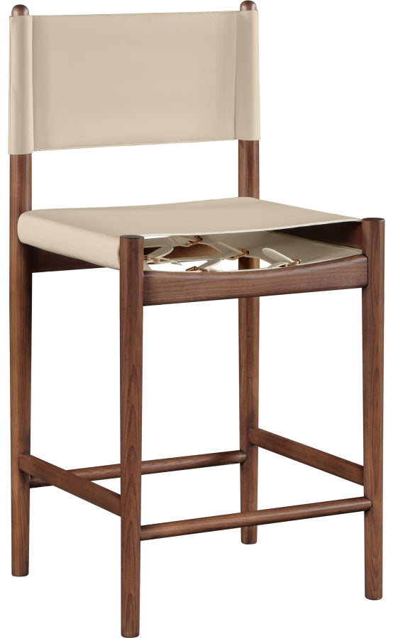 Rawlins Vegan Leather Upholstered Counter Stool — 11016-C - Beige - 11016Beige-C alternate view 2