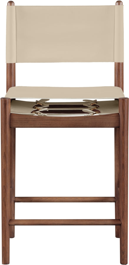 Rawlins Vegan Leather Upholstered Counter Stool — 11016-C - Beige - 11016Beige-C alternate view 3