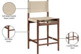 Rawlins Vegan Leather Upholstered Counter Stool — 11016-C - Beige - 11016Beige-C Infographic