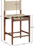 Rawlins Vegan Leather Upholstered Counter Stool — 11016-C - Beige - 11016Beige-C Dim